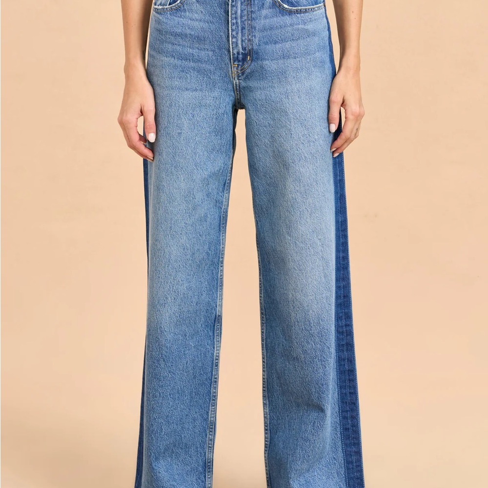 La Ligne Blue Two-Tone Women Jeans